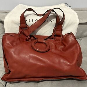 Sequoia Elegant Red Leather Shoulder Bag
